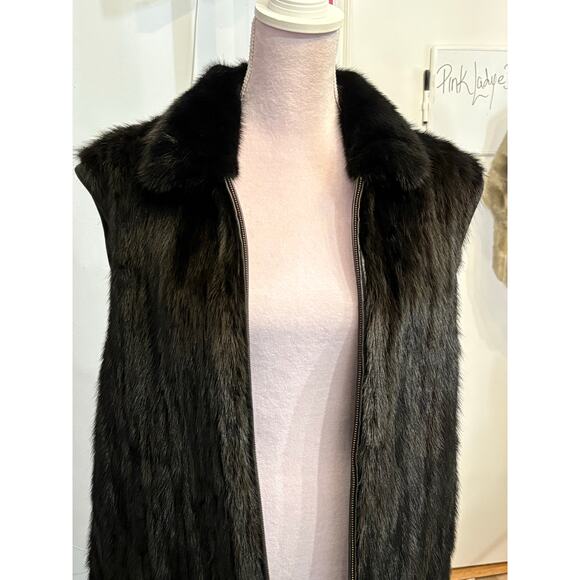 Reversible Mink & Leather Vest - Picture 8 of 10